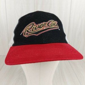 Sacramento Rivercats Trucker Mesh Hat Snapback Cap Black Red Triple A‎ Baseball